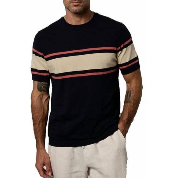NEW VINCE men's dexter crew shirt in black - Picture 1 of 3